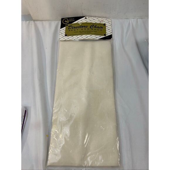 Director chair and back cover Gold Medal New Canvas cream color new - Picture 2 of 4
